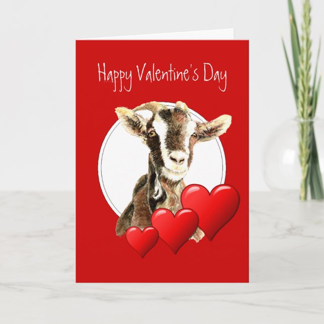 Funny Valentine to Old Goat, humour Holiday Card (Front)
