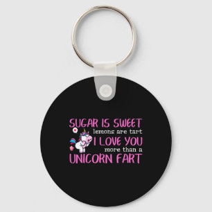 Funny Valentine Unicorn Poem Pun Gift Key Ring