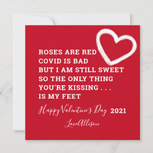 Funny Valentines Day 2021 Covid Poem Holiday Card