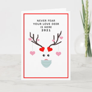 Funny Valentines Day 2021 Love Deer Poem Name Card