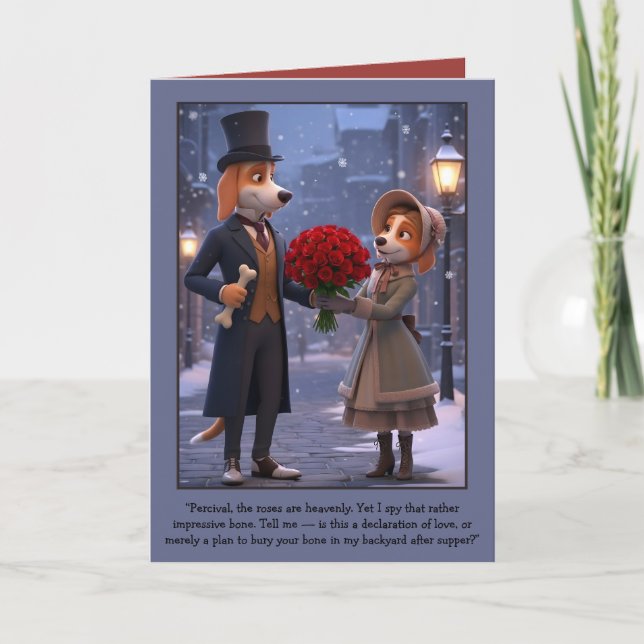 Funny Valentine's Day 3D Cartoon Card (Front)