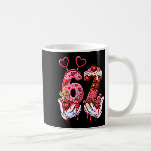 Funny Valentine's Day 67 Meme Hands Six Seven Cud  Coffee Mug