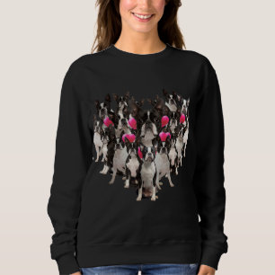 Funny Valentines Day Boston Terrier Heart Gift Dog Sweatshirt