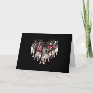 Funny Valentines Day Boston Terrier Heart Gift Dog Thank You Card