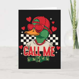 Funny Valentines Day Boy Duck Hunting Call Me Todd Card