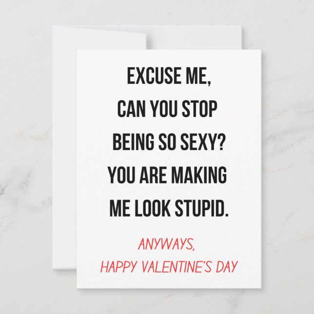 Funny Valentines Day Card (Front)