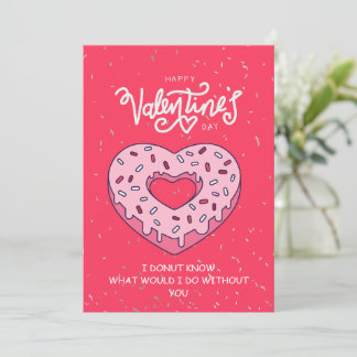 Funny Valentine's Day Card Doughnut Anniversary Ca