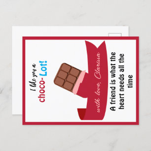 Funny Valentines Day Card Kids - Chocolate