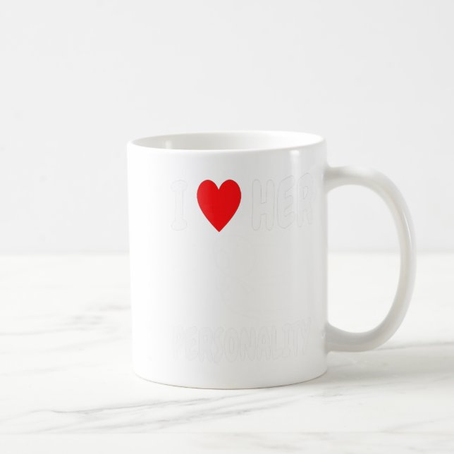 Funny Valentine's Day Couple Matching I Love Her I Coffee Mug (Right)
