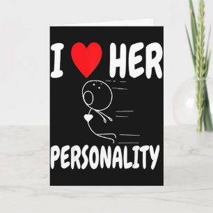 Funny Valentines Day Couple Matching I Love Her Pe Card
