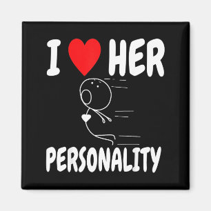 Funny Valentines Day Couple Matching I Love Her Pe Magnet