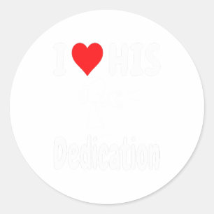 Funny Valentine's Day Couple Matching I Love His D Classic Round Sticker