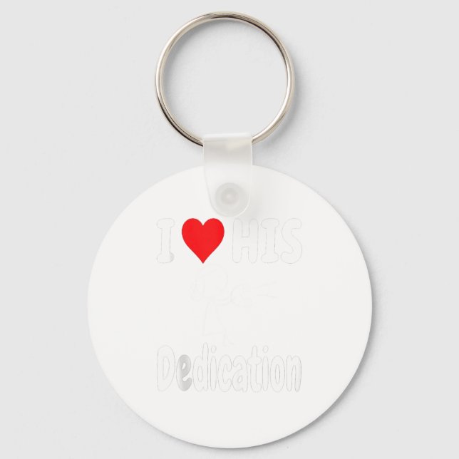 Funny Valentine's Day Couple Matching I Love His D Key Ring (Front)