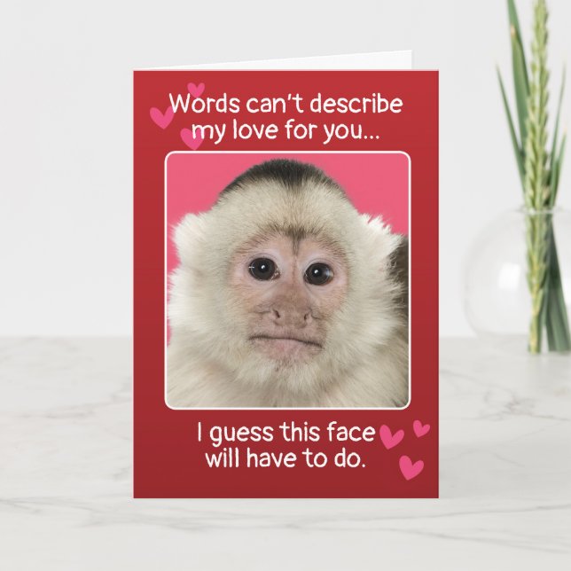 Funny Valentines Day Customisable Face Holiday Card (Front)