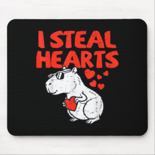 Funny Valentines Day Gifts I Steal Hearts Kids Cap Mouse Pad