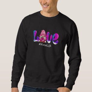 Funny Valentines Day Gnome Love Lpn Life Nurse Ste Sweatshirt