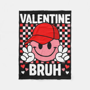 Funny Valentine's Day Heart Kids Boys Girls Valent Fleece Blanket