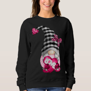 Funny Valentines Day Matching Gnome Girl And Pink Sweatshirt