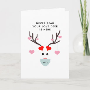 Funny Valentines Day Poem Love Deer Name Card