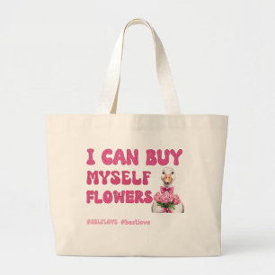 Funny Valentine's day Self love Large Tote Bag