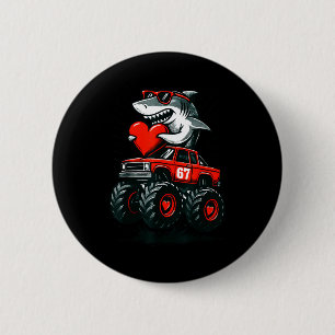 Funny Valentine's Day Sharks 67 Meme 6 Cm Round Badge