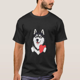 Funny Valentine's Day Siberian Husky Love T-Shirt