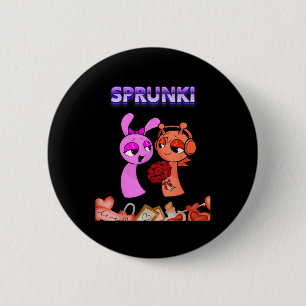 Funny Valentines Day Sprunki Heart For Kids Girls  6 Cm Round Badge