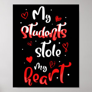 Funny Valentines Day Teacher Valentines Day Women Poster