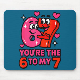 Funny valentines day the six to seven 6-7 meme 67 mouse pad