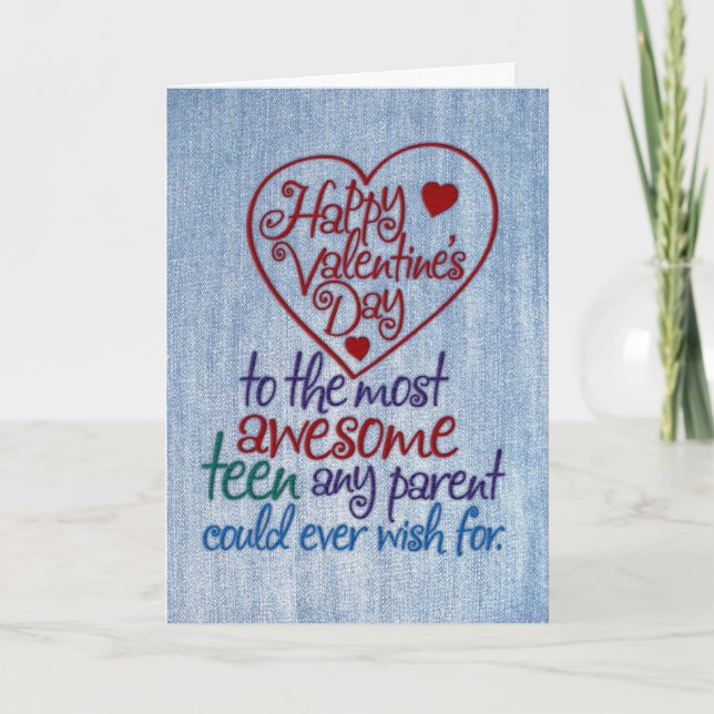 Funny Valentine's Day to Teen from Parent Holiday Card (Front)