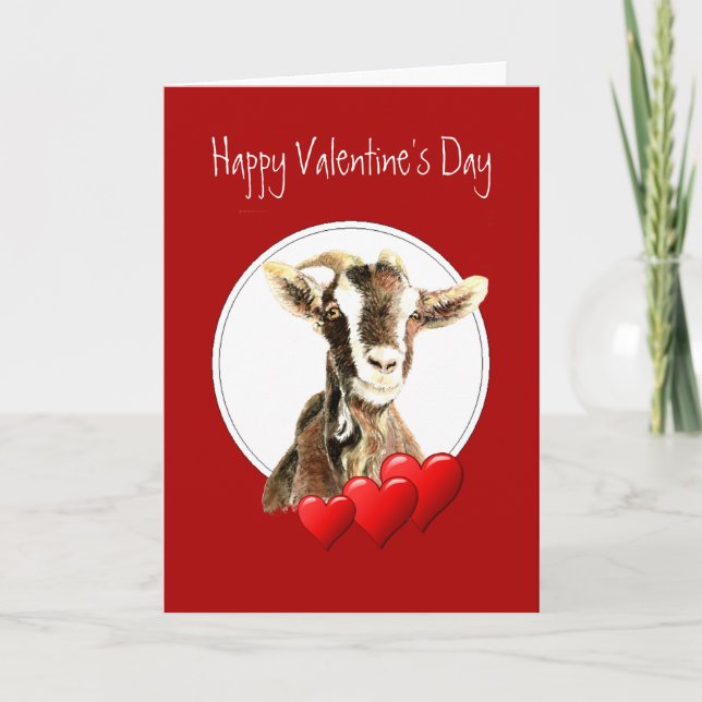 Funny Valentine's Day to the Old Goat, humour Holiday Card (Front)