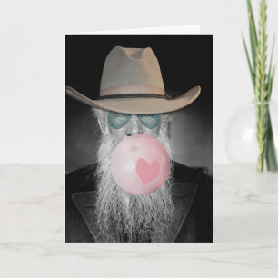 Funny Valentines for Partner Guy Chewing Gum Card