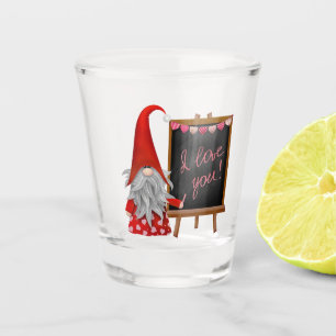 Funny valentines Gnome Two-Tone  Shot Glass