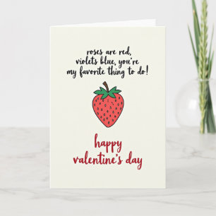 Funny Valentines Love Poem Card