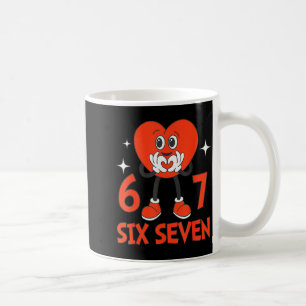 Funny Valentines Six Seven Hearts 6 7 Meme Boys Gi Coffee Mug