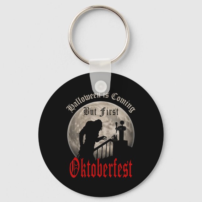 Funny Vampire Beer Lovers Count Dracula Men  Key Ring (Front)