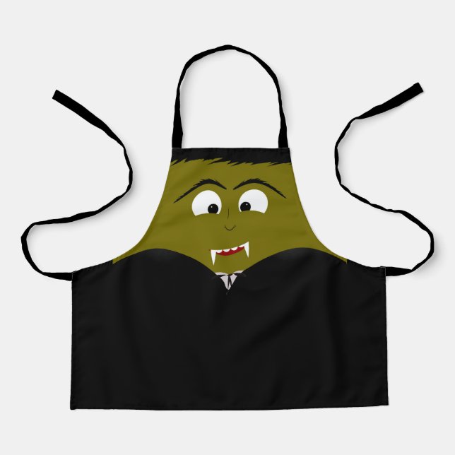 Funny Vampire Halloween Apron (Front)
