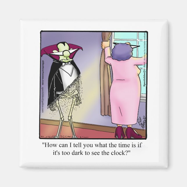 Funny Vampire Halloween  Humour Magnet (Front)