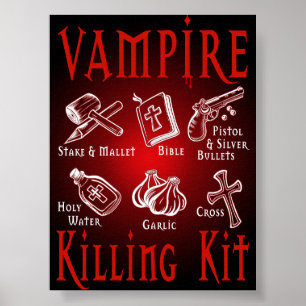 Funny Vampire Killing Kit Poster