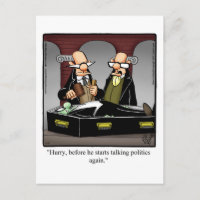 Funny Vampire Politics Humour Postcard Spectickles