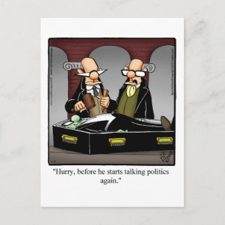 Funny Vampire Politics Humour Postcard Spectickles