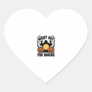 Funny Vampire Shirt with Spooky Pumpkin Night Art_ Heart Sticker