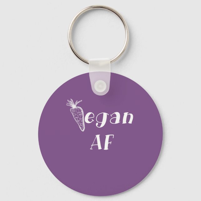 Funny vegan AF design Key Ring (Front)