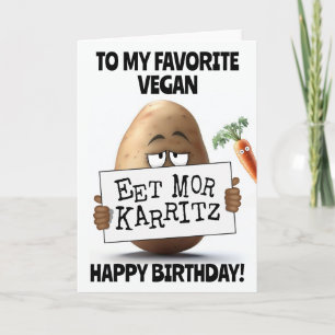 Funny Vegan Birthday Card
