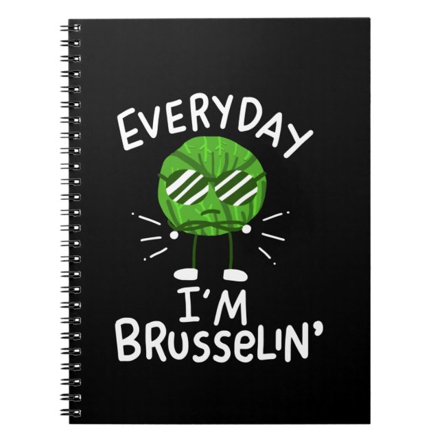 Funny Vegan Brussels Sprouts Notebook (Front)