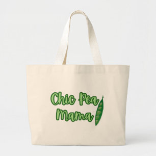 Funny Vegan Chic Pea Mama Women’s Large Tote Bag