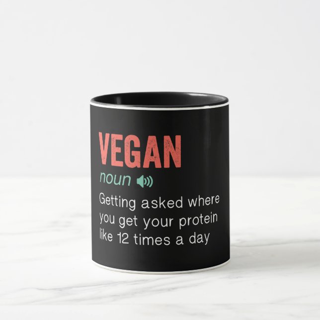 Funny Vegan Definition Mug (Center)