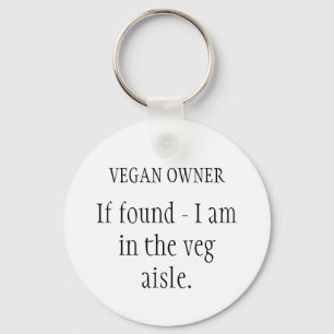 Funny vegan keyring