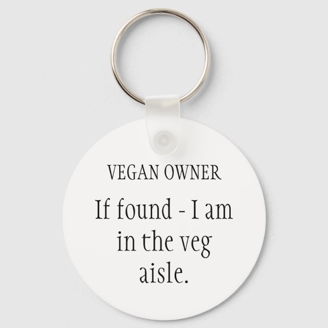 Funny vegan keyring (Front)
