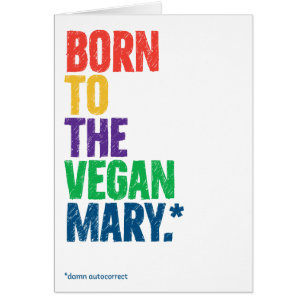 Funny “Vegan Mary” Autocorrect Christmas Card
